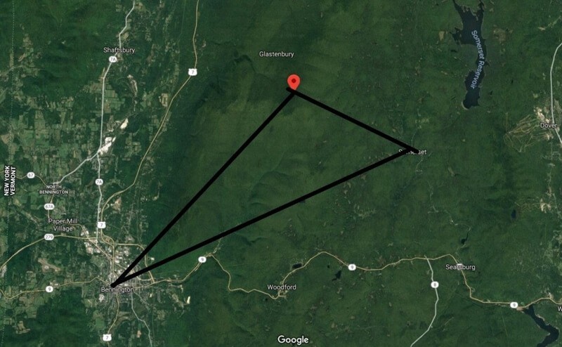 Беннингтонский треугольник на карте