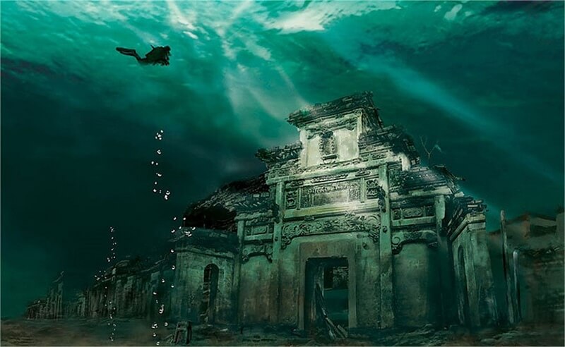 Подводный город Шичен фото